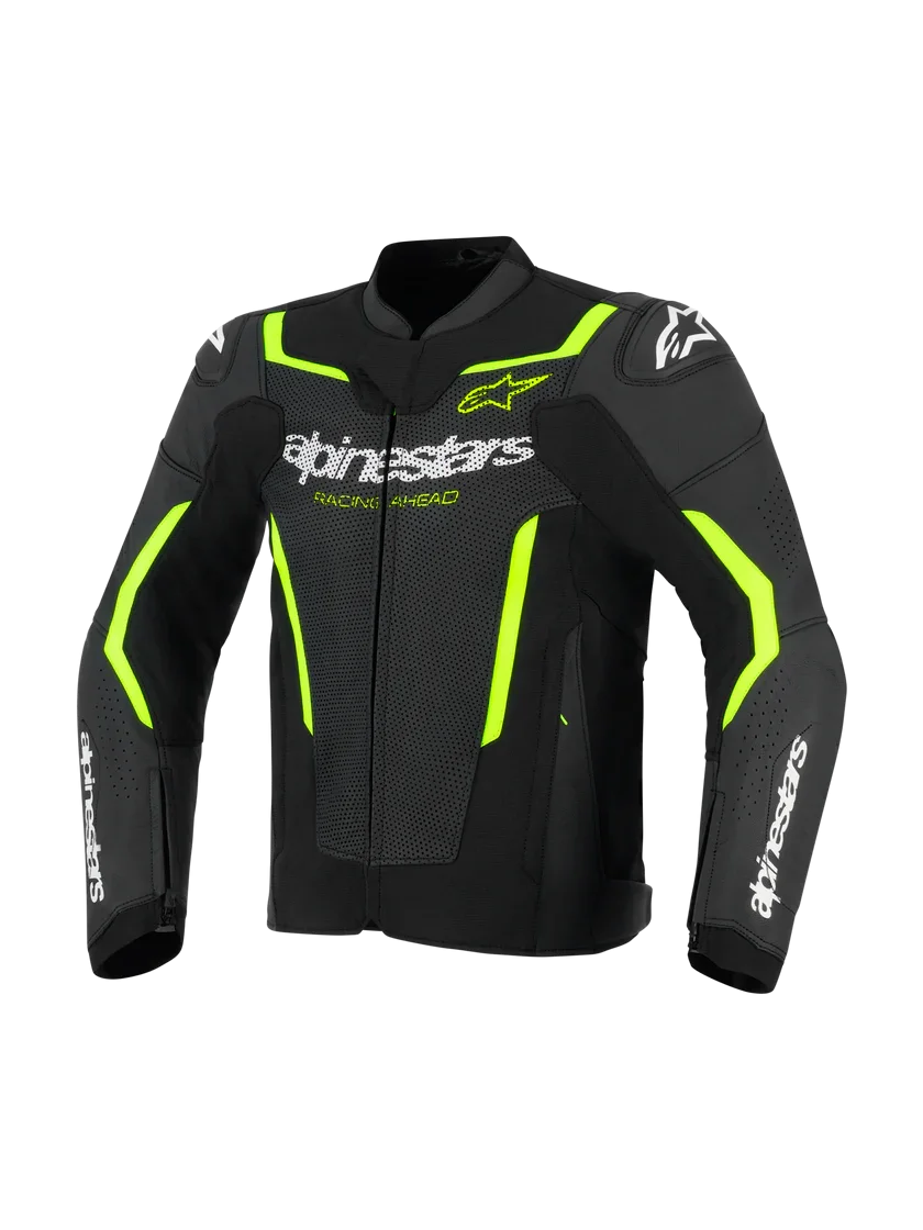 Jaqueta Alpinestars Masculina Couro GP Force V2 Airflow Preto